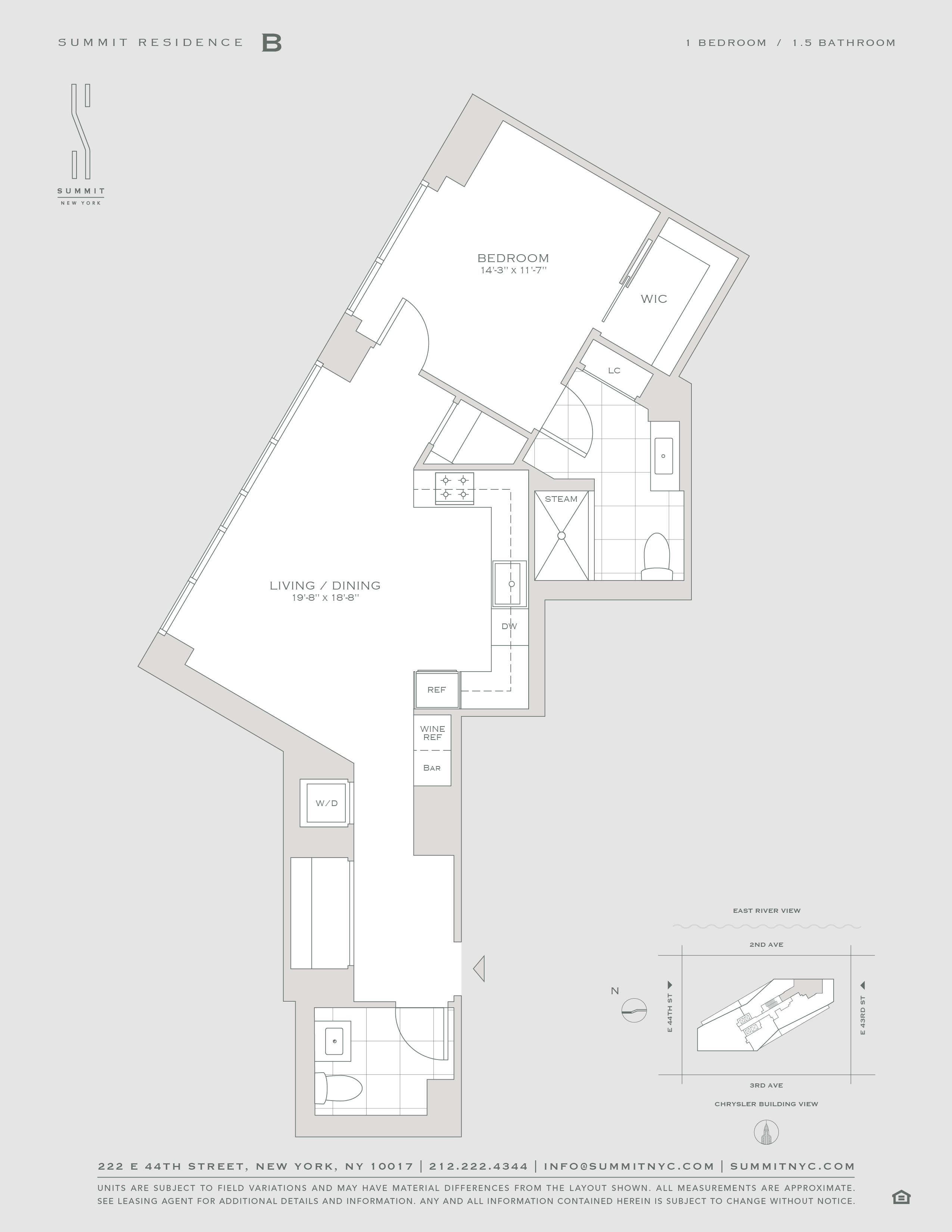 Floor Plans Interiors Midtown Apartments Summit New York