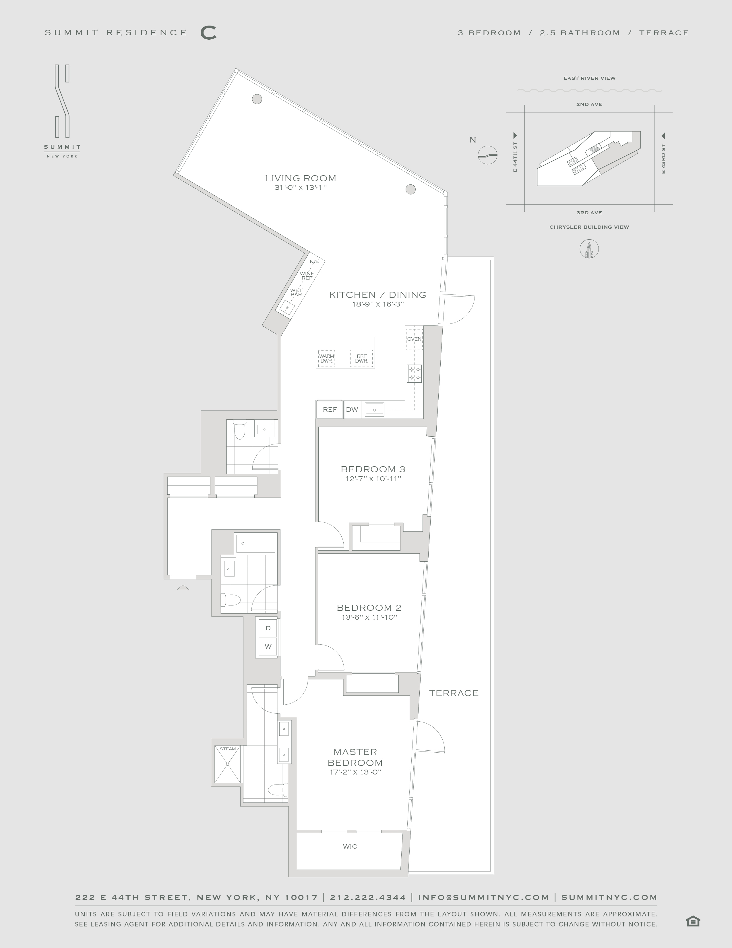 Floor Plans Interiors Midtown Apartments Summit New York